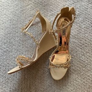 Badgley Mischka Women's Feather Wedge Sandal